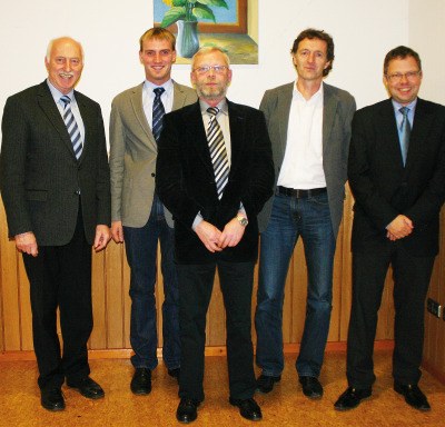 Bürgermeister und Gemeindedirektoren: Bei der konsituierenden Sitzung des Rates Gilten wurden (von links) Klaus Marquardt, Henrik Rump, Erich Loose, Stefan Dreesmann und Björn Gehrs gewählt.