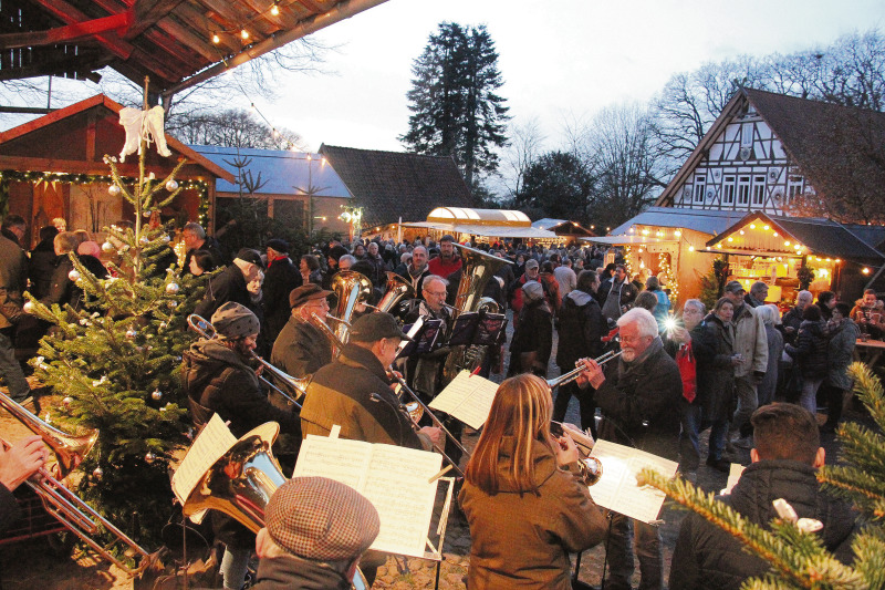 Festliche Atmosphäre: Der Weihnachtsmarkt in Bockhorn bei Walsrode. 