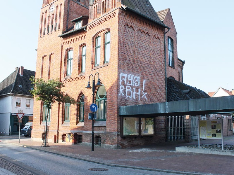Graffiti am Alten Rathaus in Walsrode.