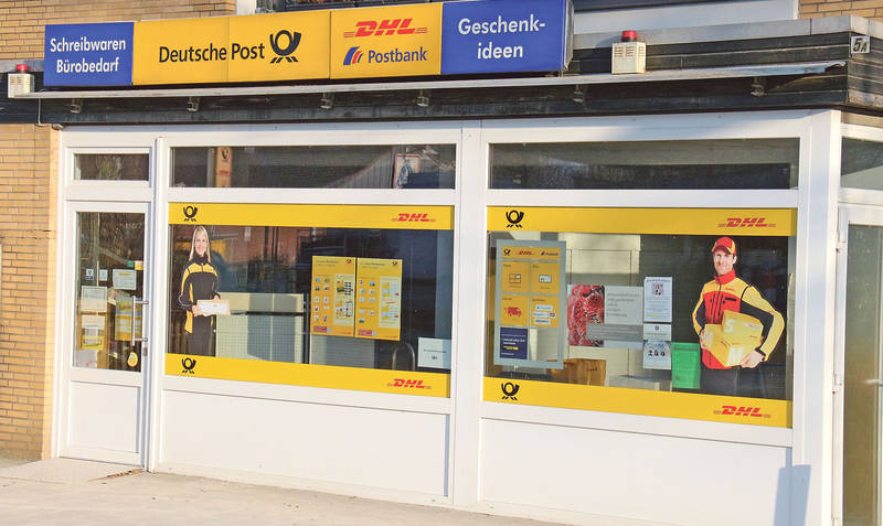 Partner-Prinzip: Deutsche Post und Einzelhandel unter einem Dach finden sich in Bad Fallingbostel seit Schließung der Haupt-Post im Jahr 2007. Bild: ei
