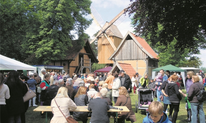 Die Bockwind-Mühle steht im Fokus: Beim Rethemer Mühlenfest kann das historische Bauwerk begutachtet werden.red
