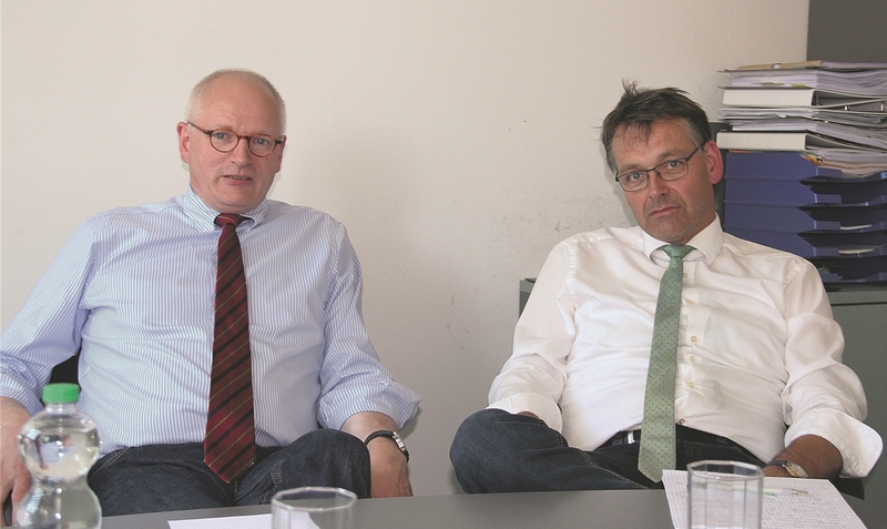 Vertreten die Interessen der Landwirte bei der Schutzgebietsausweisung: Klaus Grünhagen (links) und Jochen Oestmann. rh