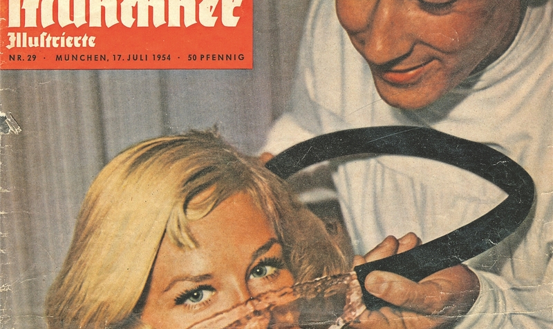 Als Titelbild wählte die Münchner Illustrierte im Juli 1954 ein Foto von Hildegard Knef, die von dem Fallingbosteler Arzt Dr. Hartung - allerdings eher symbolisch - einen Wasserguss verabreicht bekommt. red (2)