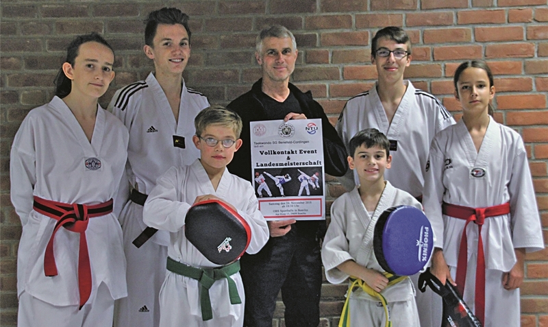 Unter der Leitung von Spartenleiter Ralf Spiegel (Mitte) freut sich das Taekwondo-Kampfteam der SG Benefeld-Cordingen auf faire und interessante Wettkämpfe vor heimischer Kulisse. red