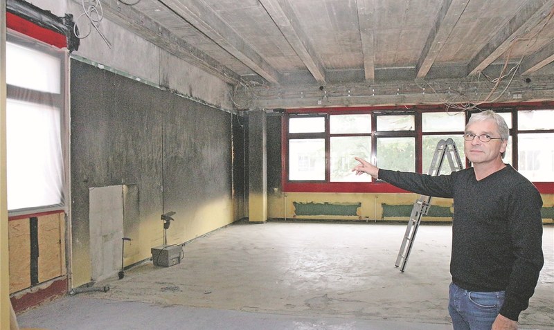 Alle Wände weggerissen: So sah es im Juni 2018 nach dem Feuer im Obergeschoss aus.