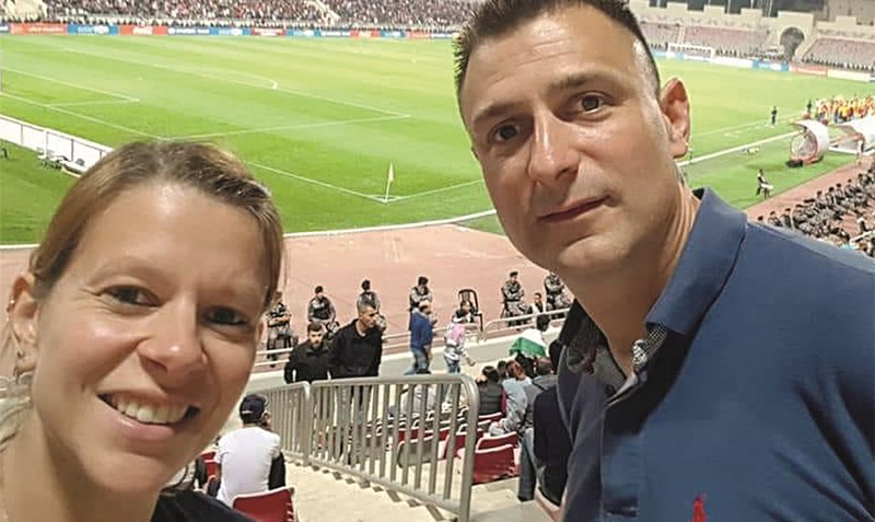 Eine seiner letzten großen Fußball-Reisen unternahm Marcus Graf, alias TNM Walsrode, zusammen mit seiner Freundin Jessica Biener im November 2019 nach Amman zum WM-Qualifikationsspiel Jordanien gegen Australien. Privat-Fotos: M. Graf