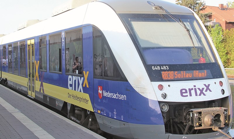 Personalnot bei Erixx: Zwischen Walsrode und Hannover rollen wieder Züge, ab Montag wird Richtung Bremen und Uelzen Schienenersatzverkehr eingerichtet. Foto: WZ-Archiv/Meyland