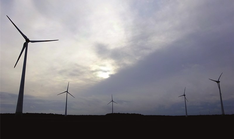 Windräder auf dem Salzberg. Foto: Kabel