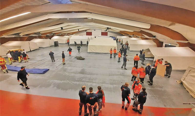 Wird wieder geschlossen: Die Notunterkunft in der Heidmark-Halle. Foto: WZ-Archiv/Meyland