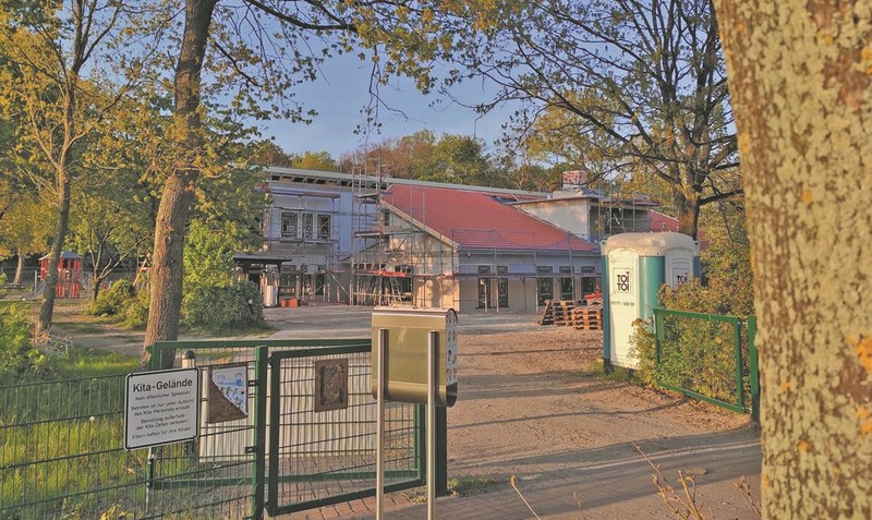 Im Bau: Aktuelles Großprojekt in der Gemeinde Schwarmstedt ist die Erweiterung der Kindertagesstätte in Bothmer. Foto: Scheele