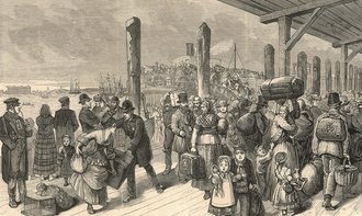 Ankunft in New York: Die Zeichnung entstand im Jahre 1878. Foto: Archivist - Stock.adobe